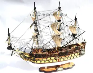 HMS PRINCE WOODEN TALL SHIP MODEL - WOODEN DECORATION