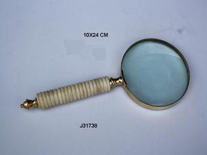 Loupe à poignée en corne de buffle polie, cadeaux pour hommes, loupe pour lire les journaux - Product Image 3