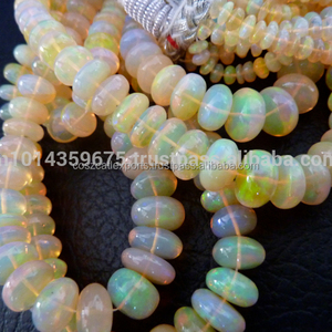 Welo perles de pierre Rondell opale éthiopienne pierre Rondell polie lisse pour la fabrication de bijoux - Product Image 1