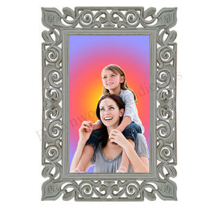 กรอบรูปไม้เอ็มดีเอฟแบบโบราณกรอบรูปไม้แกะสลักด้วยมือขนาด A4 A1 A2 A3 - Product Image 1