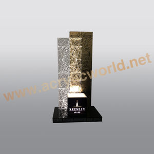 Présentoir de bouteilles de vin en acrylique, présentoir de bouteilles à lumière led, présentoir de tonneau à vin, comptoir d'exposition de vin - Product Image 2