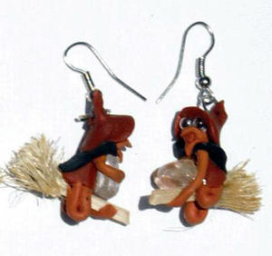 ต่างหูห้อยแม่มดฮาโลวีน - Product Image 1