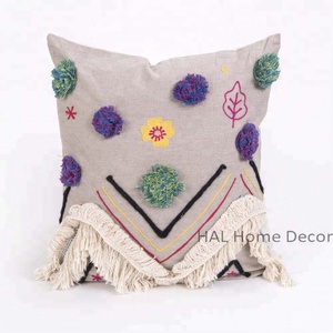 Funda de Cojín Bordada a Mano al por Mayor, Funda de Cojín Decorativa India Personalizada - Product Image 1