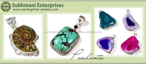 Colgante de piedras preciosas de amatista, joyería de plata para mujer, mayorista indio de joyas de piedras preciosas de calidad superior, Plata de Ley 925 - Product Image 2