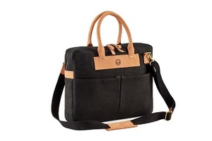 Waxed Canvas and Leather <b>Laptop</b> <b>Bag</b> - Product Image 3