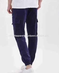 Nouveau en vrac personnalisé 65% coton + 35% Polyester sport survêtement pantalons de survêtement pour jeunes hommes actifs bas blanc Cargo coton sergé pantalon - Product Image 5