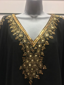 Abaya 이슬람 스타일 페르시 스팽글 Kaftan Caftan 탑스 여성 블라우스 무료 사이즈 여성 캐주얼 블라우스 디자인 Kaftan 소녀의 파티 착용