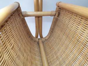 Periódico y Revistero de ratán de madera Vintage para muebles de cocina u oficina - Product Image 4
