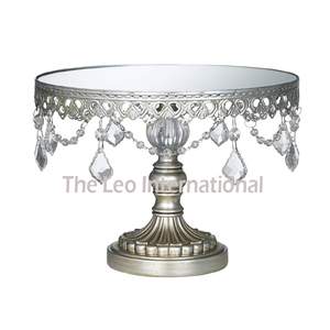 Metal Aluminum 3 Tier Cake Stand Leaf Design Round Shape Antique Finish 14X14X22 Inch Wedding <b>Bakeware</b> Items - Product Image 3