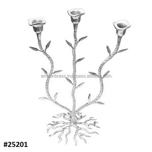 Finitions brillantes Candélabres à 5 bras Pièce maîtresse Élégance Candélabre décoratif Bougeoir en métal pour la fête de mariage, décor festif - Product Image 6