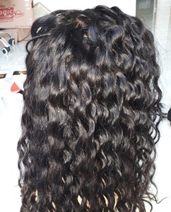 100% Con người tóc Trinh Nữ bó màu sắc tự nhiên sâu xoăn dệt phía trước phần mở rộng tóc giả trong suốt có sẵn dài 16 30 inch - Product Image 4