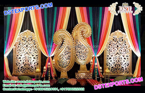 แผงตกแต่งพื้นหลังรูปไข่,แผงตกแต่งหลังเวทีงานแต่งงานทำจากไฟเบอร์แผ่นแบคดรอปสำหรับตกแต่ง - Product Image 4