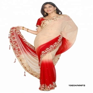 Saris de Algodón Tradicionales de la India con Diseños Artísticos - Product Image 1