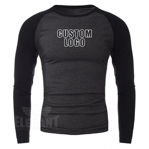 T-shirt manches longues à col ras du cou pour homme, Raglan, Slim, personnalisé, bon marché - Product Image 6