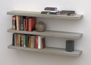 Grey Oak MDF Wood Floating Shelf <b>for</b> Home Appliance Storage Standard <b>Wall</b> Storage <b>Shelves</b> <b>for</b> <b>Bedroom</b> Living Room Office - Product Image 3