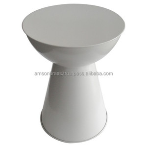 Mesa de centro de mesa de centro de metal de diseño clásico con recubrimiento de polvo blanco muebles decorativos para el hogar de alta calidad - Product Image 5