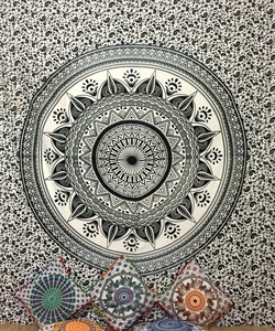 Ropa de cama de algodón Mandala, consignadores indios, tapiz doble, Sábana colgante de pared, colcha tejida impresa, decoración múltiple para el hogar - Product Image 2