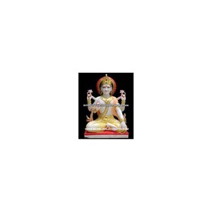 Marble Narayan Murti With Lotus - Product Image 1