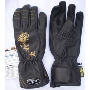 Guantes de Motocicleta Unisex de Piel de Vaca con Bordado Personalizado, Impermeables, Transpirables y Compatibles con Pantalla Táctil, Más Vendidos - Product Image 1