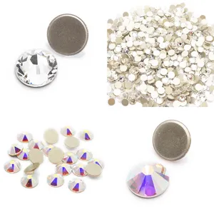 100% Swarovski Elements AB / Crystal Clear Iron On / No-Hotfix Flat back Rhinestones Wholesale