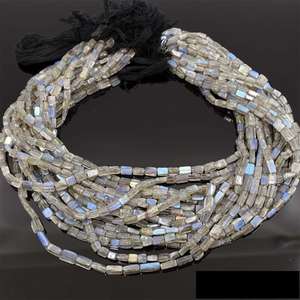 Cuentas rectangulares de alta calidad, cuentas de labradorita, collar de cristal para mujer, joyería cuadrada, cuentas de piedras preciosas, proveedor de fabricación de joyas - Product Image 5