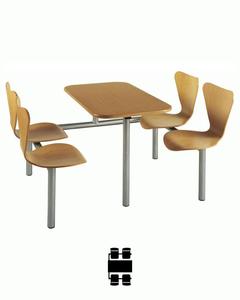 Mesa de cafetería escolar moderna personalizada, muebles de metal duraderos para comedor, aula, Universidad y uso en el salón - Product Image 4