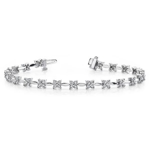Meilleure offre prix sur 100% Bracelet de tennis en diamant véritable Bracelet élégant pour mariages et occasions spéciales - Product Image 1
