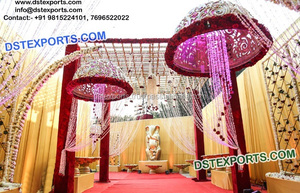 Paraguas pequeños coloridos para decoraciones de boda/Paraguas bordados para decoración de escenario Mehandi - Product Image 6