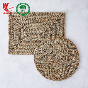SET de napperon en paille naturelle tissée à la main, ensemble de 2 pièces, pour décoration de Table, nouveauté, vente en gros - Product Image 2