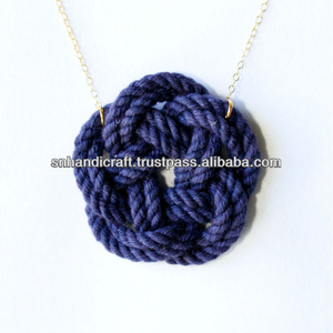 Collar de cuerda náutica hecho a mano, la felicidad en cada detalle. - Product Image 1