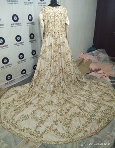 Brocart marocain caftan takshita robes 2022 embellissement de la main lourde takchita caftan robe couleur peut être personnalisé et la taille - Product Image 2