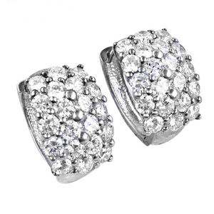 Newly Exotic Cubic Zircon Fashionable Round Brilliant Cut 925 Solid Sterling Silver <b>Earring</b> Amazing CZ Jewellery Gift - Product Image 1