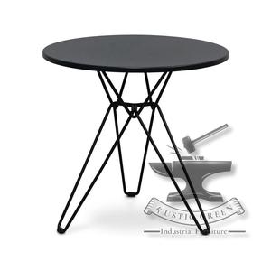 โต๊ะคาเฟ่สไตล์วินเทจอุตสาหกรรมเหล็กสีดำสำหรับร้านอาหารกลางแจ้งห้องนั่งเล่นโรงแรมร้านอาหารการประชุมเชิงปฏิบัติการการรับประทานอาหารการใช้งานห้องครัว - Product Image 1