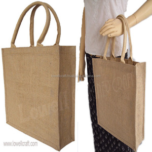 Cremallera de bolsa de compras de yute promocional personalizada - Product Image 1