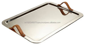 Round Mirror <b>Tray</b> Mirror Base <b>Tray</b> With Metal Handle - Product Image 6
