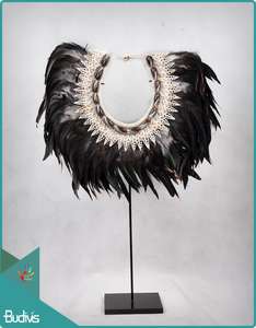 Collar de plumas decoración del hogar en el Stand único 100% antiguo hecho a mano decoraciones de Casa clásico - Product Image 2