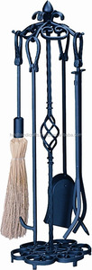 Iron <b>Fireplace</b> Tool Set with Hanger Durable Metal <b>Accessories</b> Black 31" for Home <b>Fireplaces</b> - Product Image 6