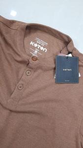 Vêtements en surplus, étiquettes de marque, t-shirt pour homme à manches longues, col rond, polyester/coton, teint en pièce, uni, multicolore - Product Image 5