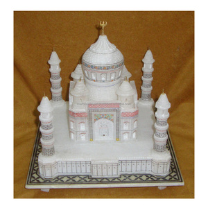 Modèle de la Tâj Mahal en marbre décoratif d'Agra - Pierre polie faite à la main, décoration d'intérieur avec style d'amour - Product Image 1