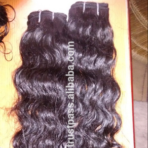 100% Extensions de cheveux de temple de tissage de cheveux crus indiens non transformés alignés sur les cuticules de l'Inde - Product Image 3