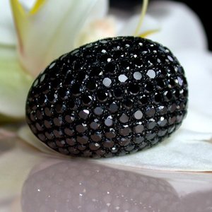 1.80กะรัตธรรมชาติรอบสดใสตัดเพชรสีดำโดมแต่งงานแหวนหมั้น14พันทองสีขาวสำหรับผู้ชายแหวนเพชร - Product Image 1