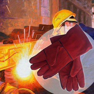 ถุงมือหนังวัวระบายอากาศได้ดีใช้ได้ทั้งชายและหญิง, ถุงมือป้องกันมือสำหรับผู้ใหญ่ - Product Image 5