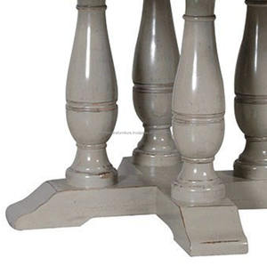 โต๊ะรับประทานอาหารแท่นทรงกลมทำด้วยมือทำจากไม้แบบดั้งเดิมสไตล์โรงนาในประเทศอินโดนีเซีย - Product Image 3