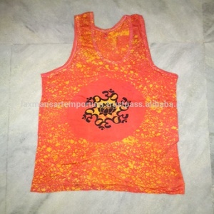 Nouveau style tendance, imprimé batik, motifs hindous, t-shirts sans manches pour hommes en coton 100% tricoté, vente en gros en provenance d'Inde - Product Image 4