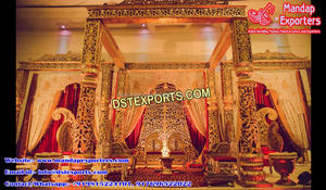 Mandaps de mariage traditionnels de style paon du Sri Lanka, fabuleux mandaps de mariage hindou, fabricant WASHINGTON - Product Image 4