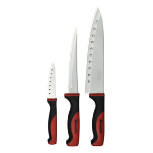 Ensemble de 3 couteaux utilitaires professionnels avec lames en acier inoxydable et manches en plastique, écologiques - Product Image 1