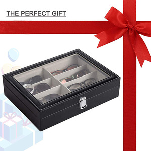 Commercio all'ingrosso di cuoio dell'unità di elaborazione multi <span class=keywords><strong>occhiali</strong></span> da sole <span class=keywords><strong>organizer</strong></span> 8 slot <span class=keywords><strong>occhiali</strong></span> caso di esposizione - Product Image 6