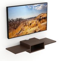 Unidad de entretenimiento de TV de pared con estante de soporte para decodificador