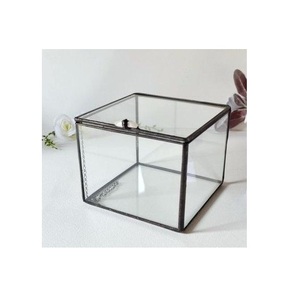 Art India Decorative <b>Glass</b> <b>Box</b> with Brass and Customizable Size - Product Image 1