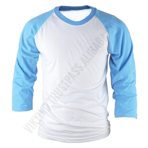 เสื้อยืดเบสบอลแขนสามส่วนผู้ชายไซส์ US แบบสั่งทำพิเศษ ผ้าเจอร์ซีย์เร็กแลนสีพื้น สำหรับฤดูใบไม้ร่วง แห้งเร็ว ทรงปกติ - Product Image 5